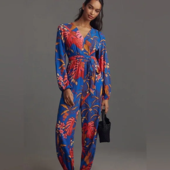 Farm Rio x Anthropologie Tropical Jumpsuit - Picture 1 of 11